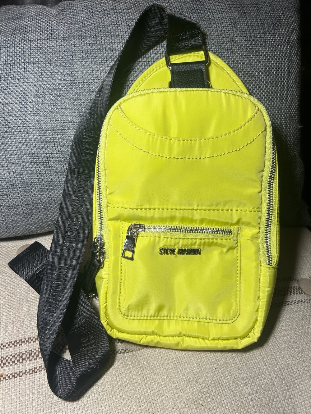 Like New Steve Madden Neon Crossbody Sling Bag /Small Backpack